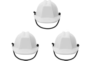 3PCS Wezxrauo Mini Hard Hats for Pets & Dolls - Tiny Construction Helmets for Small Animals, DIY Costume Party Decorations, S