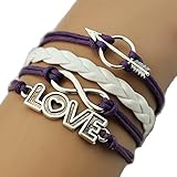 HUMASOL Retro Infinite Bracelet Leather Knit Rope Bracelet Gift
