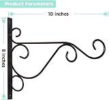 KEENSUNI 2Pcs Hanging Basket Bracket Iron Plant Hanger Wall Hooks view 2