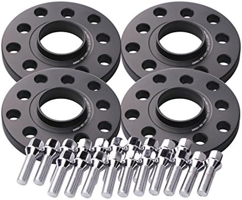 4pcs Black 15mm Audi 5x100 5x112 Hubcentric Wheel Spacers Adapters 57.1mm Hub Bore with 14x1.5 Tapered Bolts Hub Bore 57.1mm Billet Aluminum 6061 T6