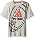 adidas Little Boys' Toddler Core Graphic Tee Shirt, Grey/Red, 2T