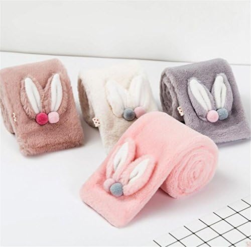 ZJKC 3pcs Winter Warm Children Rabbit Ear Children's Double-faced Velvet Scarf Girls Boys Kids Plush Thick Ring Collar