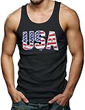 USA American Flag Men's Tank Top T-shirt