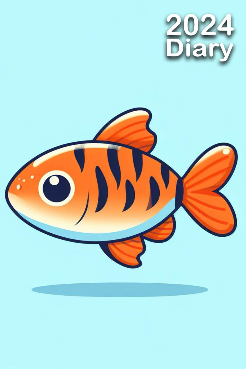 2024 Diary: Tiger Barb Fish | A5 Week to View Dated from Jan 2024 to Dec 2024 | Weekly Planner Agenda Personal Organiser
