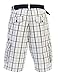Gioberti Men’s Plaid Belted Cargo Shorts