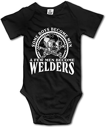 KAOMAOXI Baby Onesies I Am A Welder, Badass Welding Little Baby Short Sleeves Romper Jumpsuits
