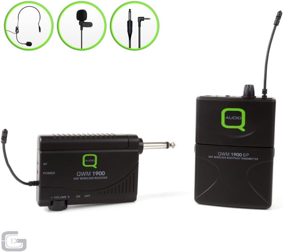 Q Audio QWM 1900 BP UHF Single Channel Wireless Microphone