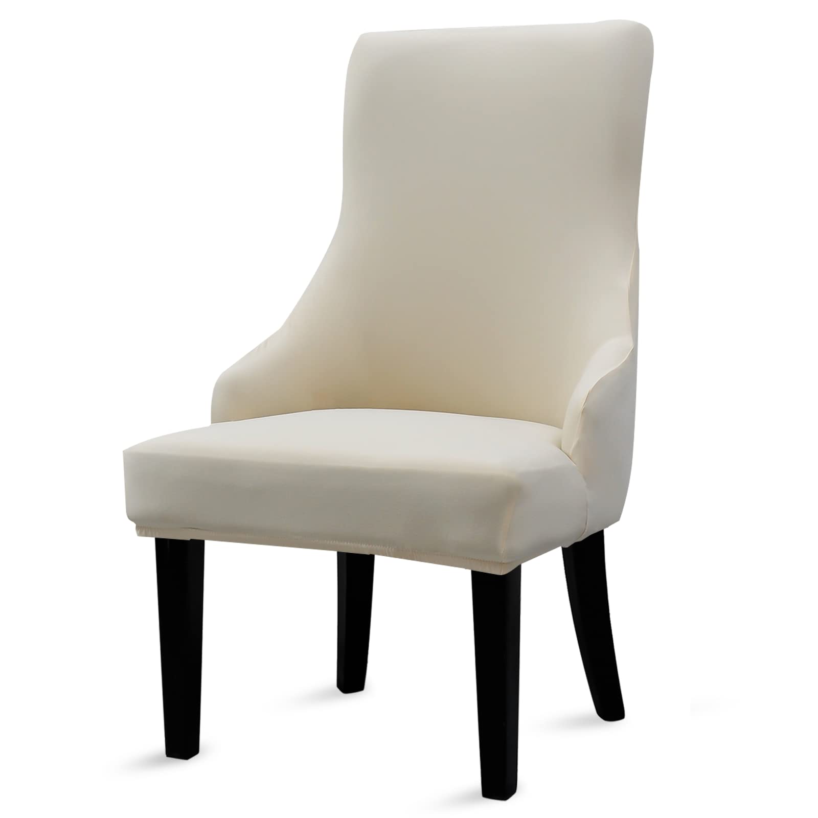 Photo 1 of Liykimt Stretch Wingback Side Chair Slipcover-Accent Chair Cover Slipcover with Arm,Washable Upholstered Arm Dining Chair with Nailed Trim Protector for Dining Living Room Set of 1,Beige