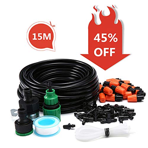 Buy king do way Irrigation System with Timer, 94Pcs 25m DIY Micro Drip