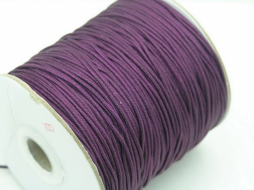 KONMAY 1 Roll 175yd Braided 1.5mm Nylon Shamballa Macram/beading Cord Lift Shade Cord (Plum 138)
