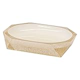 Faceted Soap Dish, Durable Resin, Smooth, Easy to