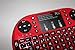 Rii i8+ Mini Wireless 2.4G Backlight Touchpad Keyboard with Mouse for PC/Mac/Android, Red (mwki8+)