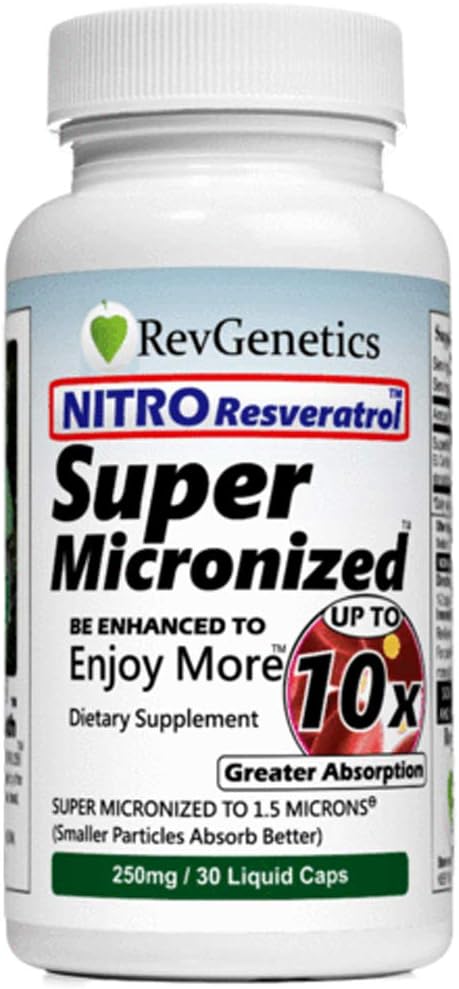 RevGenetics Resveratrol Super Micronized Nitro 250mg 30 Capsules