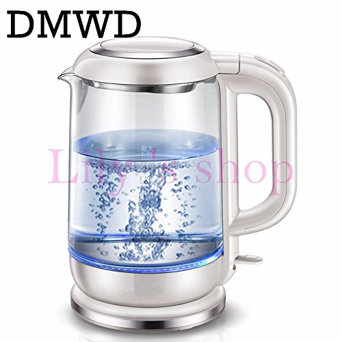 Click Here to See More Images DMWD Electric Kettle blue led Multifunctional Healthy glass hot water boiler 1.5L 1800W Health Preserving Pot Boiling Pot EU