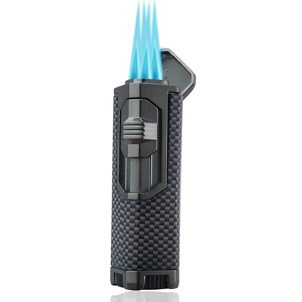 Photo 1 of **NEEDS TO BE REFILLED WITH BUTANE/ EMPTY*** PROMISE Torch Lighter Quadruple 4 Jet Flame Refillable Butane Cigar Lighter Gift Box (Black)