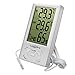 LINGSFIRE Digital LCD Indoor/Outdoor Thermometer Humidity Hygrometer with Min/Max Value and Clock
