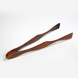 Reusable Wooden Toast Tongs, Wooden Toaster Tongs For Cooking & Holding - 9.8 Inch X-Long - Ideal Kitchen Utensil For Cheese Bacon Muffin Fruits Bread for for Toast Tea Bread Pickle Cooking