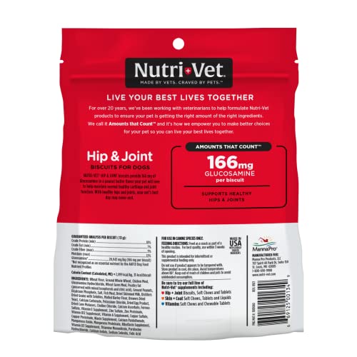 NutriVet Hip & Joint Biscuits for Dogs Tasty Dog Glucosamine Treat