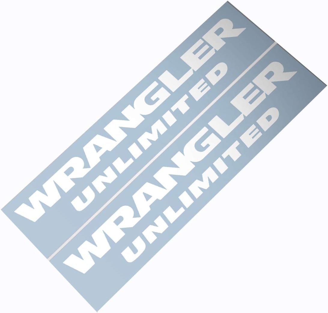 Demupai Side Door Decals Vinyl Sticker for Jeep Wrangler Sahara (Matte White)