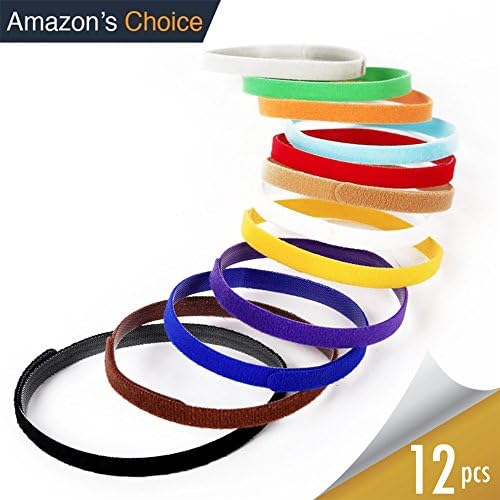Christmas Gift Puppy ID | Super Soft Colorful Nylon Puppy and Kitten Identification Adjustable Collars Bands, Reusable with No Buckle or Strings To Fit Any Puppies and Kittens Size, Set of 12