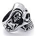 KONOV Vintage Gothic Skull Biker Stainless Steel Mens Ring, Size 12