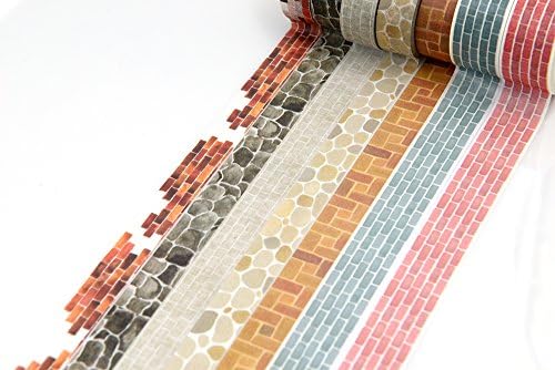 7 rolls Brick Wall Print washi tape