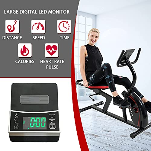 Vanswe Recumbent Exercise Bike for Adults Seniors Cardio Workout at