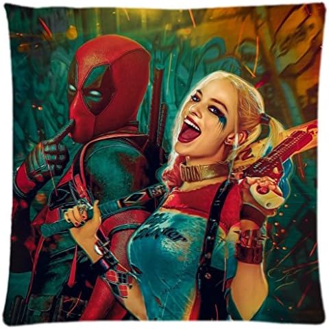 harley quinn and deadpool Unique Home Decorative Throw Pillow Covers Modern Throw Pillow Cases 18x18 Inch