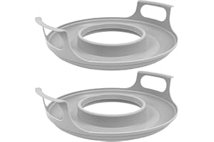 Srutueo 2 Pack Microwave Bowl Holder with Handles - Microwave Cool Plate,Microwave Bowl Holder Microwave Tray