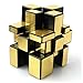YKL WORLD Golden Mirror Cube 3x3x3 Speed Magic Puzzles, ABS Ultra-smooth Master Speed Twist Cube,Brain Teaser Toys & Christmas Birthday Gifts