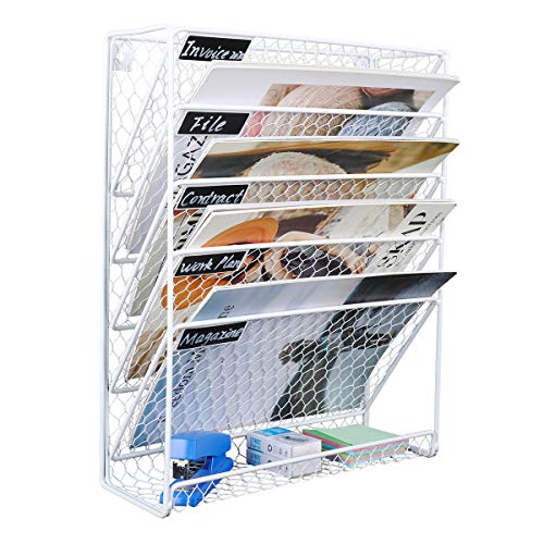 PAG Hanging Wall File Holder Mail Organizer Metal Chicken Wire Wall