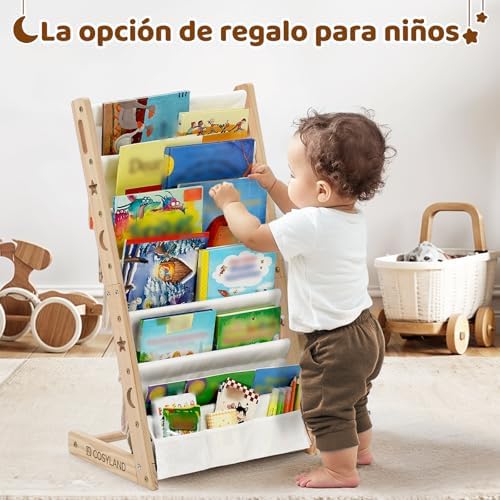 Librería Infantil de Madera de 7 Niveles