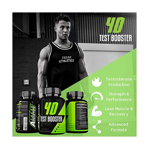 4D Test Booster - Testosterone Booster by Freak Athletics - 120 Capsules - Test Booster for Men Made in The UK -