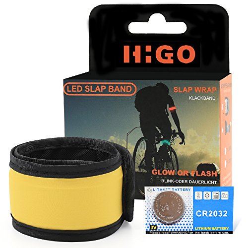 image for Higo LED Armband, Glow in The Dark Led Slap Bracelets, Light Up Sports