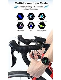Lantop   Reloj inteligente Bluetooth impermeable multifunción deportivo con control de presión arterial y frecuencia cardíaca