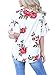 mouzzy Womens Floral Print Tie Front Tops Ruffle Short Sleeve Casual Blouse