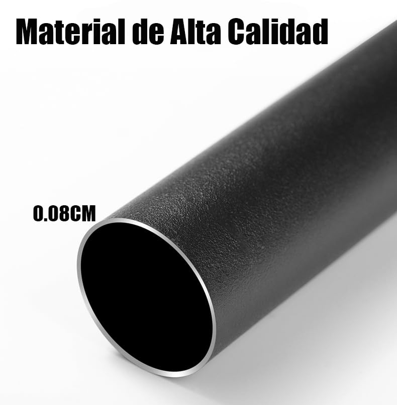Barra de Cortina de Baño Extensible (110-200CM) - Tubo para Ducha Sin Perforación - Para Cocina, Salón, Armario, Ventana - Negro