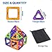LURICO 72 Pcs Magnetic Building Blocks, Magnetic Tiles Sets Educational Stacking Construction Building Toys Set for Kids Toddlers Boys Girls with Storage Bag
