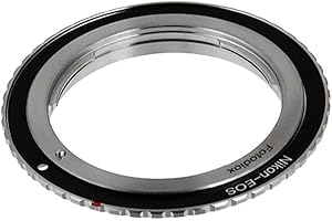 Fotodiox Lens Mount Adapter Compatible with Nikon Nikkor F Mount D/SLR Lens to Canon EOS (EF, EF-S) Mount D/SLR Camera Body - with Gen10 Focus Confirmation Chip