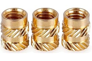 CARLWIN 120 Pieces M3 Threaded Inserts, Premium Heat Seat Inserts for 3D Printing, M3x4x5 mm Metric Knurled Nuts, Brass Threaded Inserts for Plastic