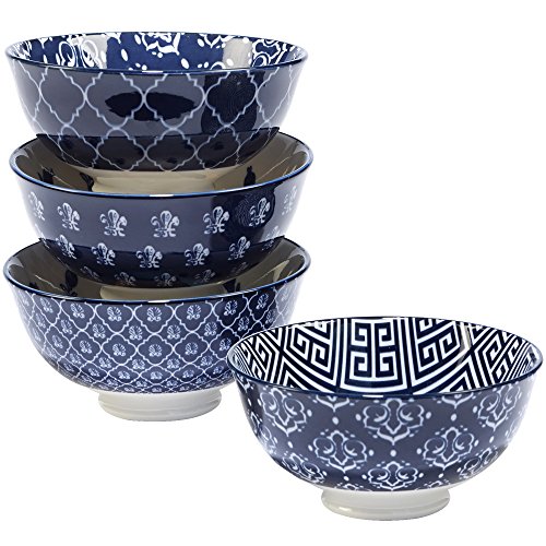 Certified International Blue Indigo Ice Cream Bowl 6