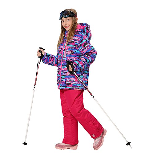 image for WOWULOVELY Girls Ski Jacket + Pants Snow Insulated Suit Windproof & Wa