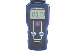 Solar Power Meter, Akozon Sun Light Radiation Testing Measuring Instrument for Solar Energy Research Meteorology Physical Optical Experiments