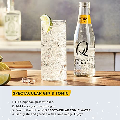 Q Mixers Premium Tonic Water Real Ingredients & Less Sweet , 6.7 Fl oz