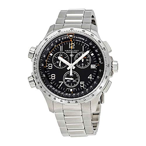 Hamilton X-Wind GMT H77912135 Black / Silver Stainless Steel Analog Quartz Men's Watch