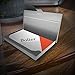 Bolier Business Card Holder, Professional Business Card Case Stainless Steel and PU Leather Business Cards Holder for Men and Women, Black