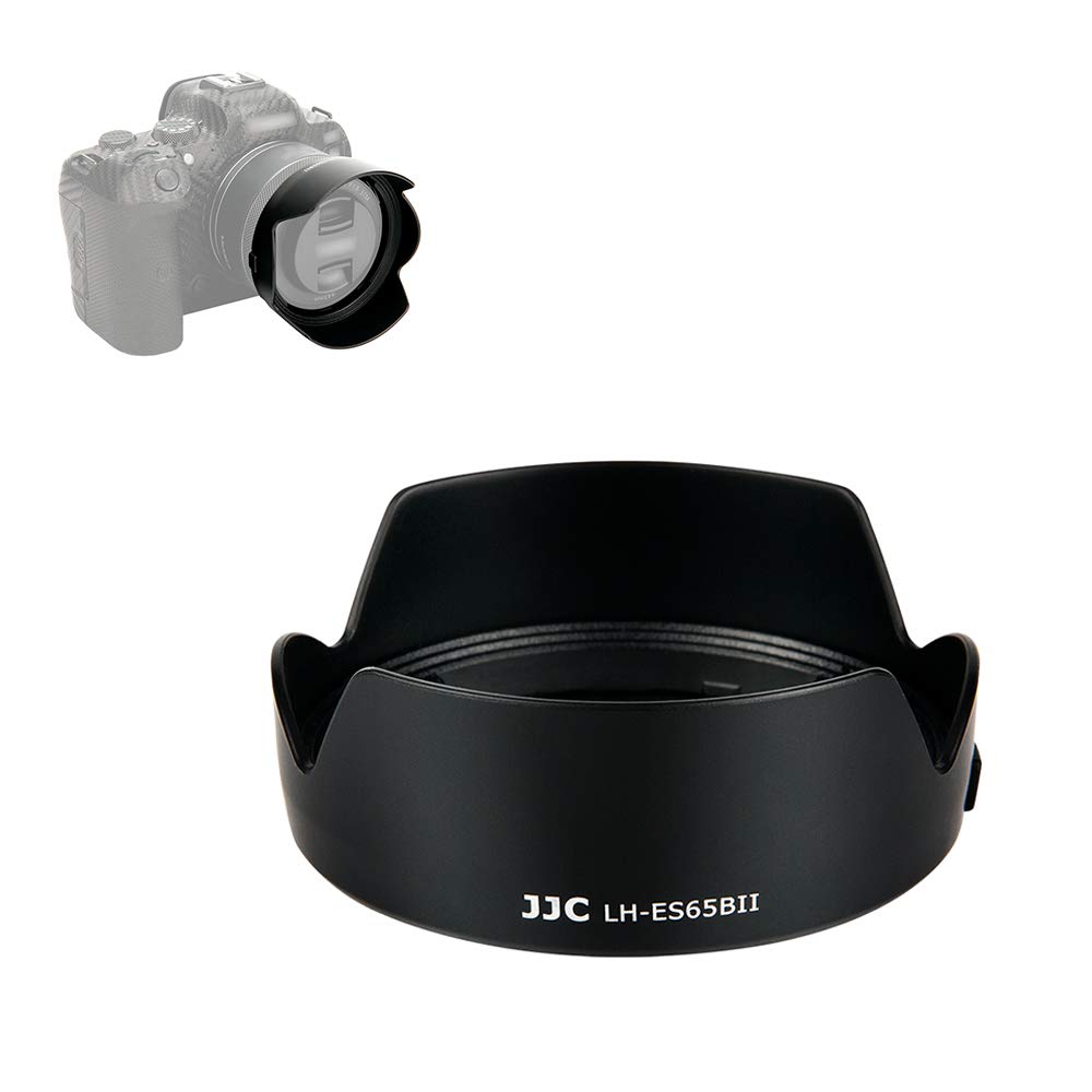 JJC Camera Lens Hood Compatible with Canon RF 50mm F1.8 STM Lens Objective + EOS R R5 R6 RP Ra, Replaces Original Canon ES-65B Lens Hood