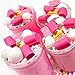 Cotton Scented Strawberry Fluffy Slime Pink Birthday Cake Cloud Slime Therapeutic Putty with Cake Charm, Pastel Floam Slime Stress Relief Toy for Kids and Adults, Non-Sticky 4 OZ (Strawberry Cake)