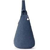 The Sak Geo Sling Backpack in Crochet, Single Sling Shoulder Strap, Maritime