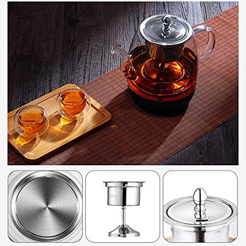 WSJTT Bollitore Elettrico, 1L Electric Glass Tea Kettle bollitore Cordless con Controllo di Temperatura, spegnimento… - immagine 5